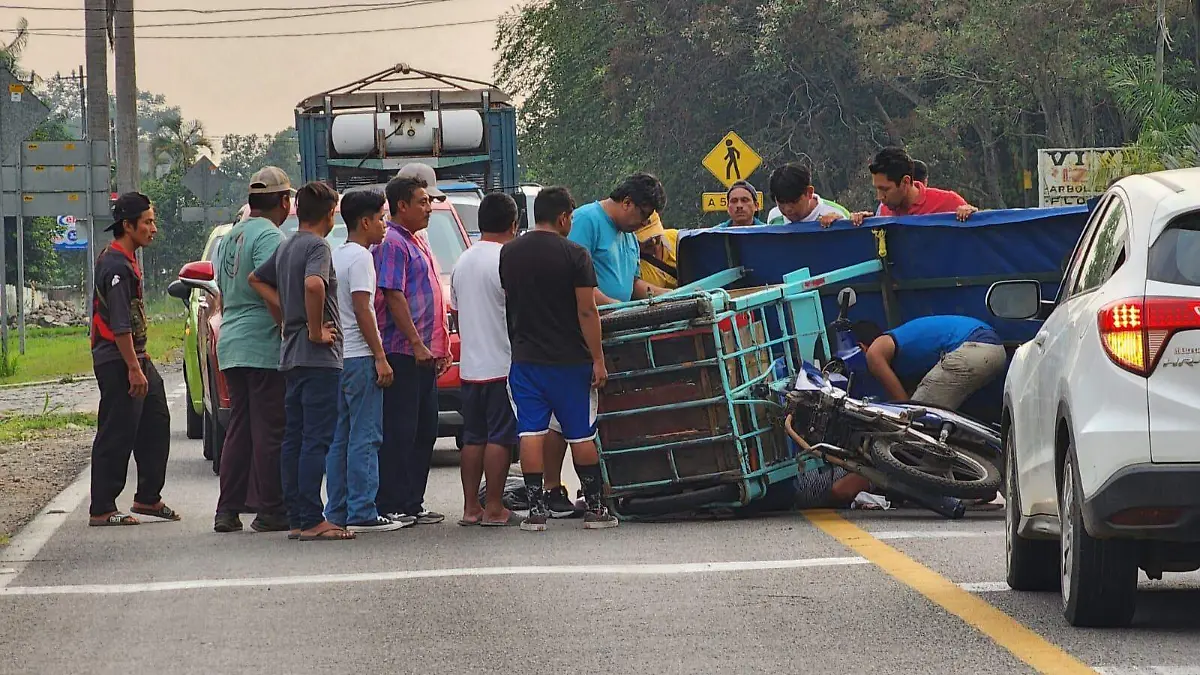 Accidente en triciclo